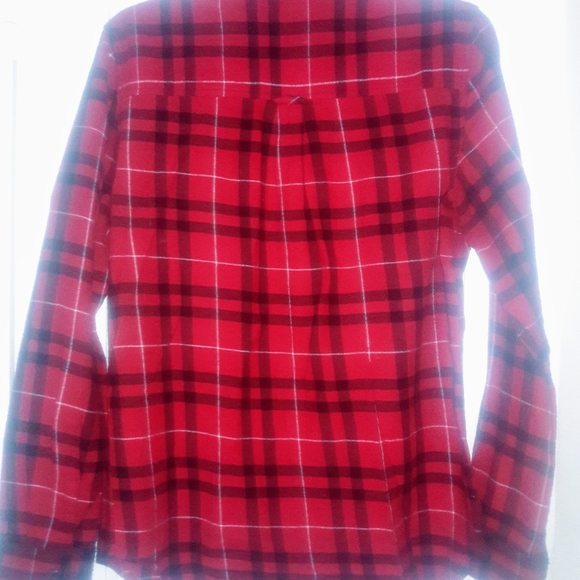 Scotch Plaid Red  Flannel Botton Dawn Shirt M - Picture 6 of 8
